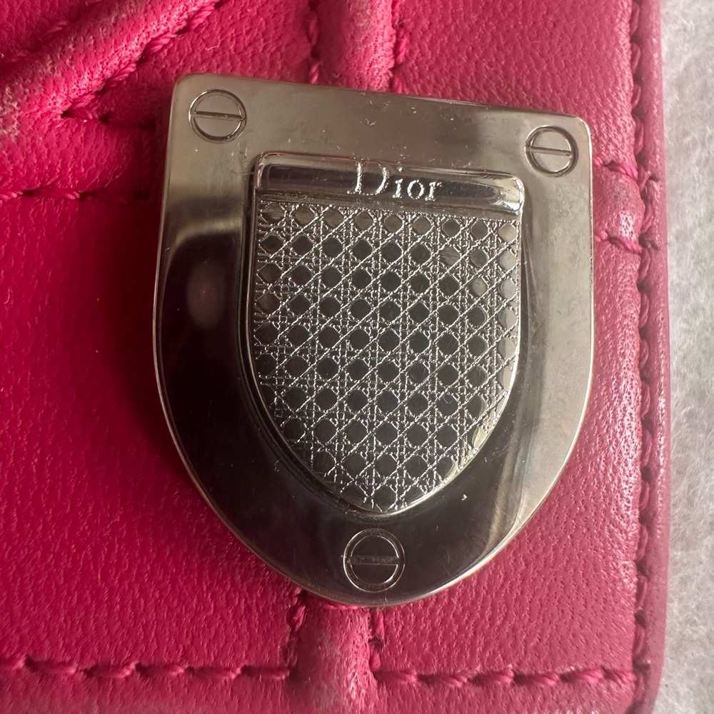 Christian Dior Fushia Pink Leather Card Case - Picture 2 of 11